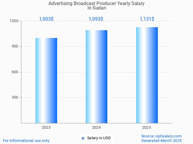 advertising broadcast producer salary in sudan 2025