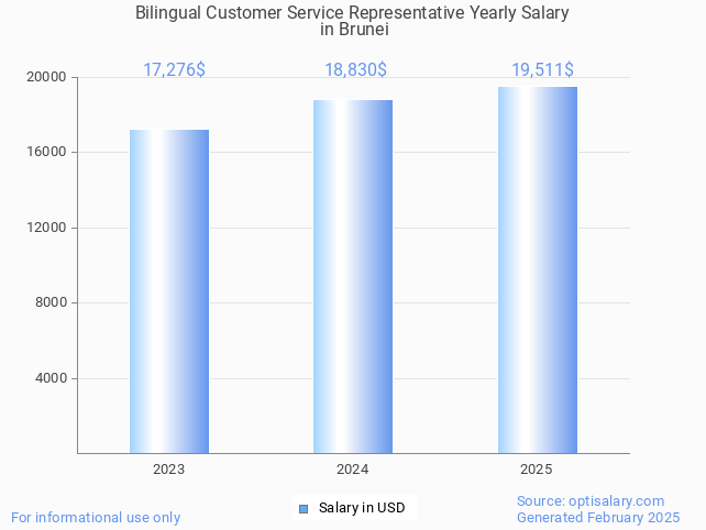 bilingual customer service representative salary in brunei 2025