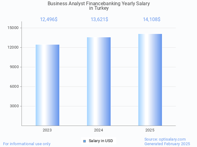 business analyst financebanking salary in turkey 2025