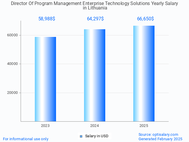 director of program management enterprise technology solutions salary in lithuania 2025