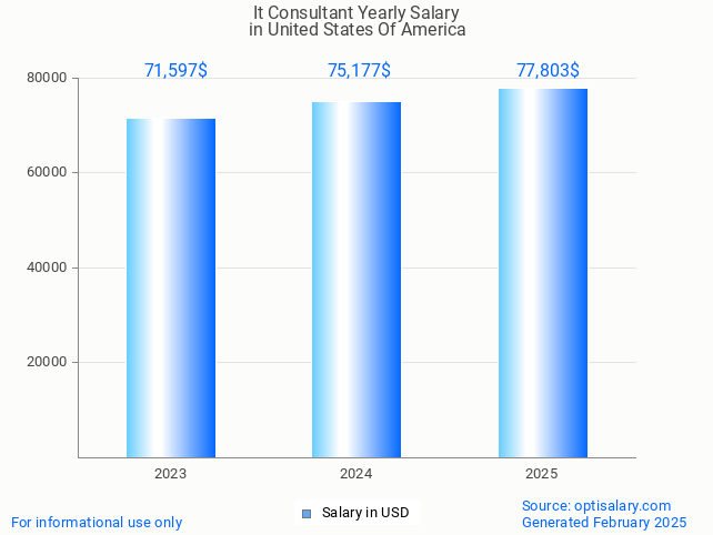 it consultant salary in united states of america 2025