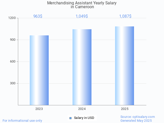 merchandising assistant salary in cameroon 2025