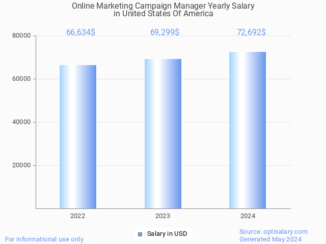 online marketing campaign manager salary in united states of america 2024