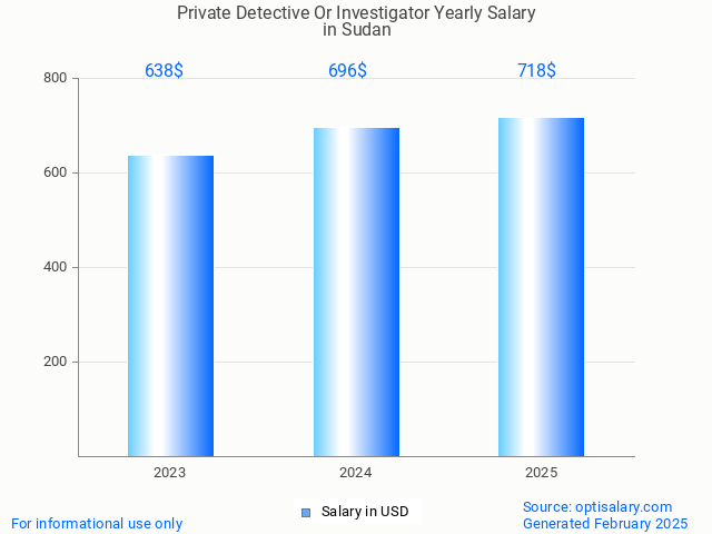 private detective or investigator salary in sudan 2025
