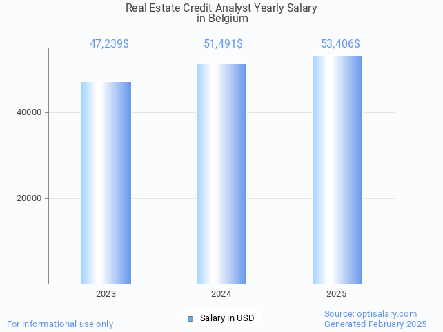 real estate credit analyst salary in belgium 2025