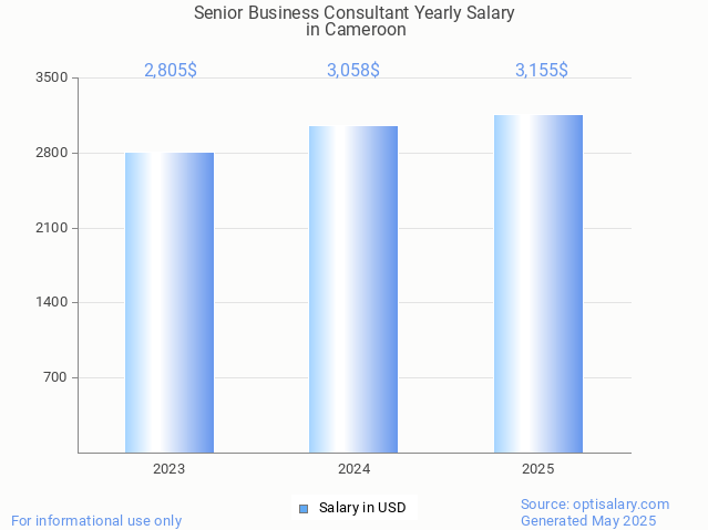 senior business consultant salary in cameroon 2025