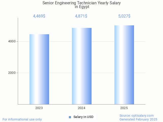 senior engineering technician salary in egypt 2025