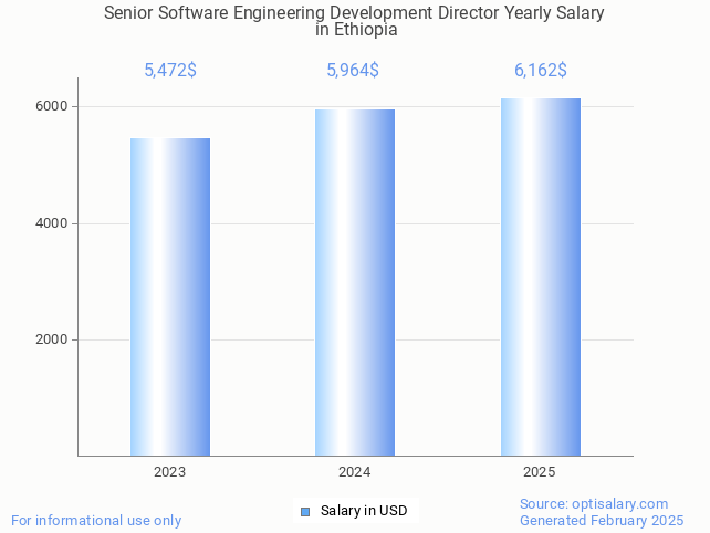senior software engineering development director salary in ethiopia 2025