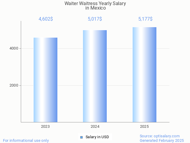 waiter waitress salary in mexico 2025 waiter waitress salary in mexico 2025